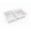22 x 33 Swanstone(R) Dual Mount Double Bowl Sink in Ice, KS03322DB.130