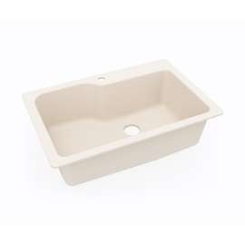 KSSB-3322 22 x 33 Swanstone(R) Dual Mount Single Bowl Sink in Tahiti White