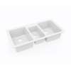 22 x 44 Swanstone(R) Dual Mount Triple Bowl Sink in White, KS04422TB.010