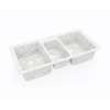 22 x 44 Swanstone(R) Dual Mount Triple Bowl Sink in Ice, KS04422TB.130