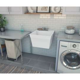 22 x 24 Veritek(R) Wall Mount Single Bowl Laundry Tub in White, MF0000WM.900