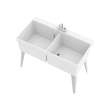 24 x 46 Veritek(R) Floor Mount Double Bowl Laundry Tub in White, MF20000FM.900