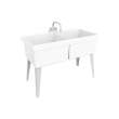 24 x 46 Veritek(R) Floor Mount Double Bowl Laundry Tub in White, MF20000FM.900