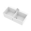 23 x 45 Veritek(R) Wall Mount Double Bowl Laundry Tub in White, MF20000WM.900