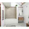 34 x 42 x 72 Swanstone(R) Modern Subway Tile Glue up Bathtub and Shower Wall Kit in Limestone, MSMK723442.218