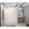 36 x 62 x 72 Swanstone(R) Modern Subway Tile Glue up Tub Wall Kit in White, MSMK723662.010