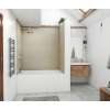 36 x 62 x 72 Swanstone(R) Modern Subway Tile Glue up Tub Wall Kit in Limestone, MSMK723662.218