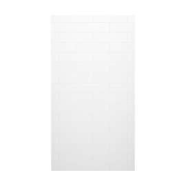 50 x 72 Swanstone(R) Modern Subway Tile Glue up Bathtub and Shower Single Wall Panel in White, MSMK7250.010