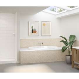 32 x 50 x 84 Swanstone(R) Modern Subway Tile Glue up Shower Wall Kit in White, MSMK843250.010