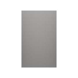 MSMK-8434-1 34 x 84 Swanstone(R) Modern Subway Tile Glue up Bathtub and Shower Single Wall Panel in Ash Gray