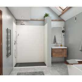 42 x 62 x 84 Swanstone(R) Modern Subway Tile Glue up Shower Wall Kit in White, MSMK844262.010