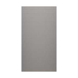 MSMK-9638-1 38 x 96 Swanstone(R) Modern Subway Tile Glue up Bathtub and Shower Single Wall Panel in Ash Gray