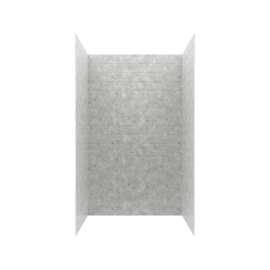 MTMK72-3442 34 x 42 x 72 Swanstone(R) Metro Subway Tile Glue up Bathtub and Shower Wall Kit in Ice