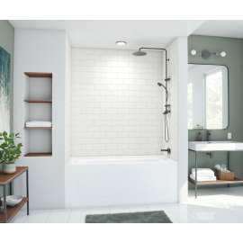 34 x 50 x 72 Swanstone(R) Metro Subway Tile Glue up Bathtub and Shower Wall Kit in White, MTMK723450.010