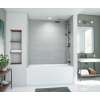 34 x 50 x 72 Swanstone(R) Metro Subway Tile Glue up Bathtub and Shower Wall Kit in Ash Gray, MTMK723450.203