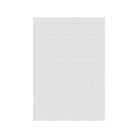 50 x 72 Swanstone(R) Metro Subway Tile Glue up Bathtub and Shower Single Wall Panel in White, MTMK7250.010