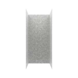 MTMK84-3636 36 x 36 x 84 Swanstone(R) Metro Subway Tile Glue up Shower Wall Kit in Ice