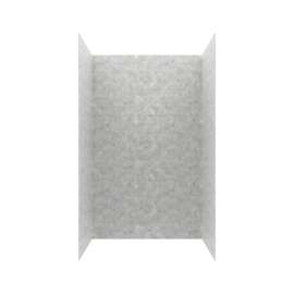 MTMK84-3650 36 x 50 x 84 Swanstone(R) Metro Subway Tile Glue up Shower Wall Kit in Ice