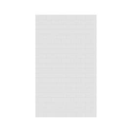 50 x 84 Swanstone(R) Metro Subway Tile Glue up Bathtub and Shower Single Wall Panel in White, MTMK8450.010