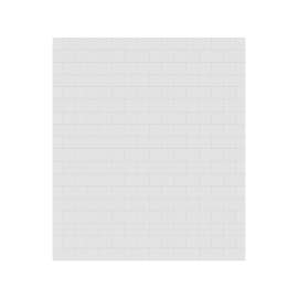 62 x 84 Swanstone(R) Metro Subway Tile Glue up Bathtub and Shower Single Wall Panel in White, MTMK8462.010