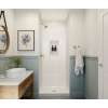 36 x 36 x 96 Swanstone(R) Metro Subway Tile Glue up Shower Wall Kit in Coastal Sands, MTMK963636.013