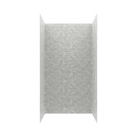 MTMK96-3650 36 x 50 x 96 Swanstone(R) Metro Subway Tile Glue up Shower Wall Kit in Ice