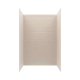 36 x 62 x 96 Swanstone(R) Metro Subway Tile Glue up Bathtub and Shower Wall Kit in Tahiti White, MTMK963662.011