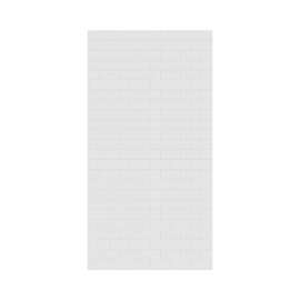 50 x 96 Swanstone(R) Metro Subway Tile Glue up Bathtub and Shower Single Wall Panel in White, MTMK9650.010