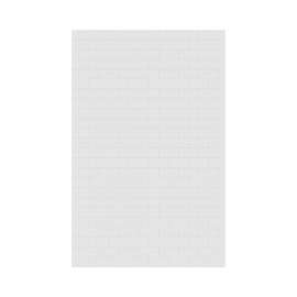 62 x 96 Swanstone(R) Metro Subway Tile Glue up Bathtub and Shower Single Wall Panel in White, MTMK9662.010