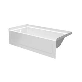 (AFR) 60 x 30 Optima Veritek(TM) Pro Bathtub with Left Hand Drain in White, OP6030TML.010
