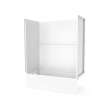60 x 30 Optima(TM) Alcove Left Hand Drain Five Piece Reinforced Tub Shower in White, OP6030TSLA.010