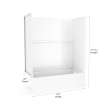 60 x 30 Optima(TM) Alcove Left Hand Drain Five Piece AFR Tub Shower in White, OP6030TSML.010