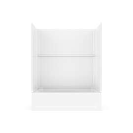 60 x 30 Optima(TM) Alcove Right Hand Drain Five Piece Tub Shower in White, OP6030TSR.010