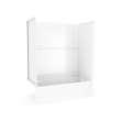 60 x 32 Optima(TM) Alcove Right Hand Drain Five Piece Tub Shower in White, OP6032TSR.010