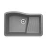 22 x 33 Granite Undermount Ascend Bowl Sink in Metallico, QU03322AD.173