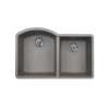 22 x 33 Granite Undermount Double Bowl Sink in Metallico, QU03322DB.173