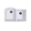 22 x 33 Granite Undermount Double Bowl Sink in Opal White, QU03322DB.210