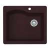 22 x 25 Granite Drop in Single Bowl Sink in Espresso, QZ02522SB.170