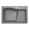 22 x 33 Granite Drop in Ascend Bowl Sink in Metallico, QZ03322AD.173