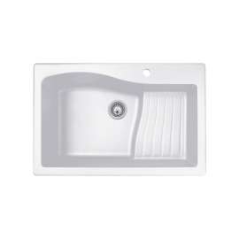 22 x 33 Granite Drop in Ascend Bowl Sink in Opal White, QZ03322AD.210