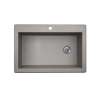 22 x 33 Granite Drop in Single Bowl Sink in Metallico, QZ03322SB.173
