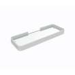 White Rectangular Metal and Glass Shelf, RECSHELF.001