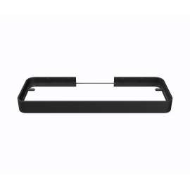 Black Rectangular Metal and Glass Shelf, RECSHELF.002