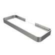 Odile Suite Rectangular Shelf with Clear Glass in Brushed Chrome, RECSHELF.003