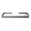 Odile Suite Rectangular Shelf with Clear Glass in Brushed Chrome, RECSHELF.003