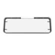 Odile Suite Rectangular Shelf with Clear Glass in Brushed Chrome, RECSHELF.003
