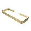 Odile Suite Rectangular Shelf with Clear Glass in Brushed Gold, RECSHELF.004