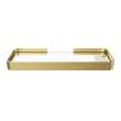 Odile Suite Rectangular Shelf with Clear Glass in Brushed Gold, RECSHELF.004