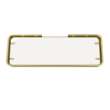 Odile Suite Rectangular Shelf with Clear Glass in Brushed Gold, RECSHELF.004