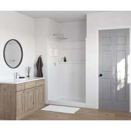 36 x 36 x 72 Veritek Smooth Direct to Stud Shower Wall Kit in White, SA03636.010